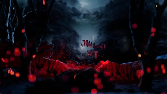 create dark forest halloween intro, video