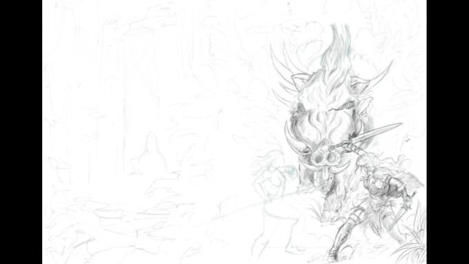 make epic character design and concept art