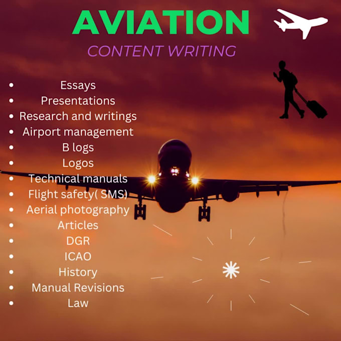 do aviation articles, report, content, research, essay, manual, assignment