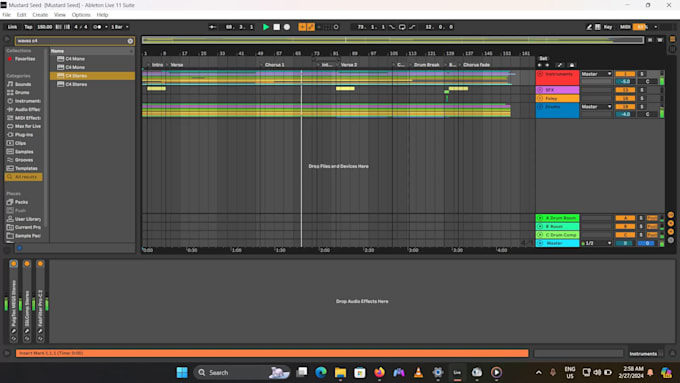 arrange, mix and master your song