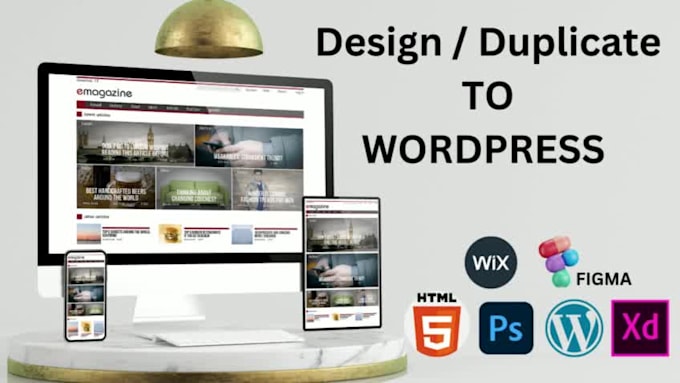 design, duplicate, build wordpress website with elementor