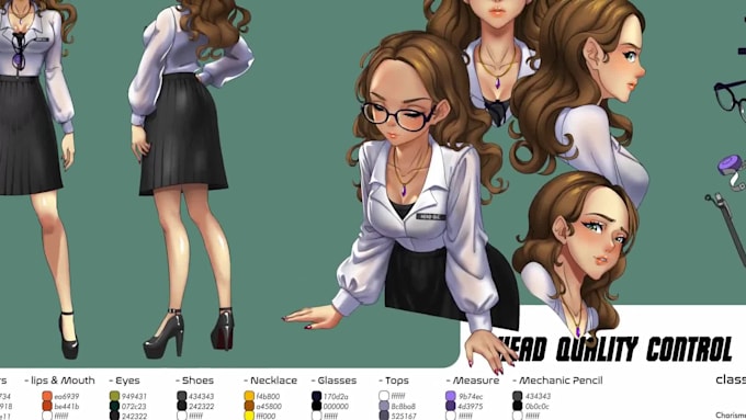 make your awesome character design sheet in any style