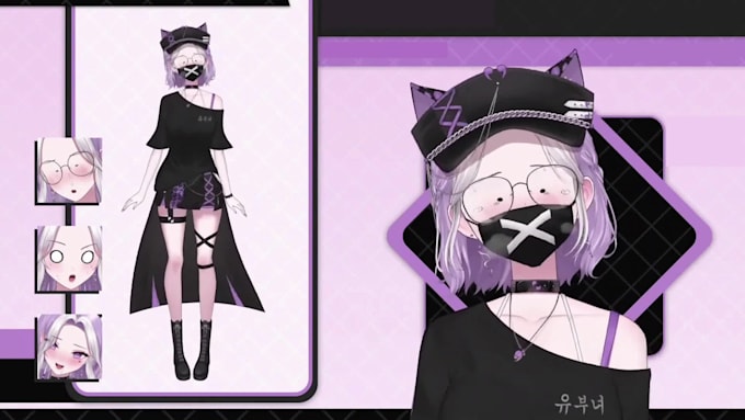 draw and rig vtuber model using live2d, vtube studio