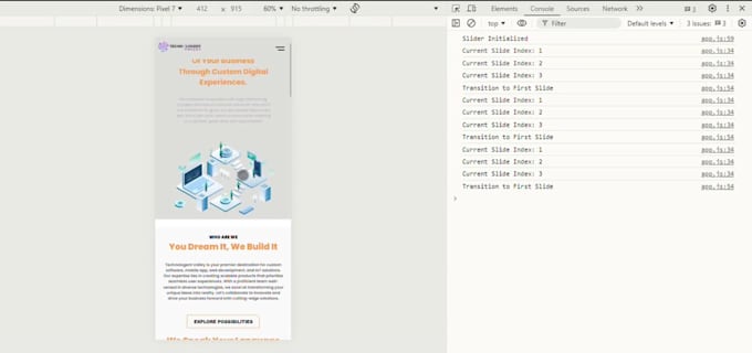 be your front end web developer using HTML, CSS, javascript