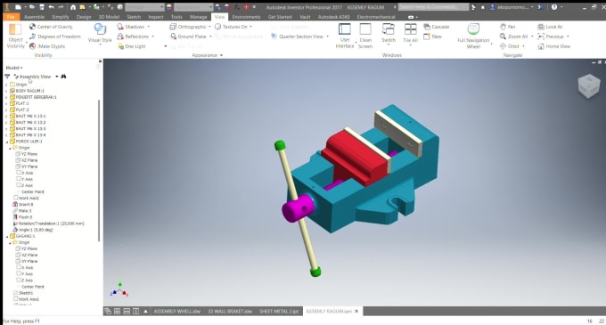 Make 2d drawing, 3d models by autocad, autodesk inventor by Echopurnomo ...