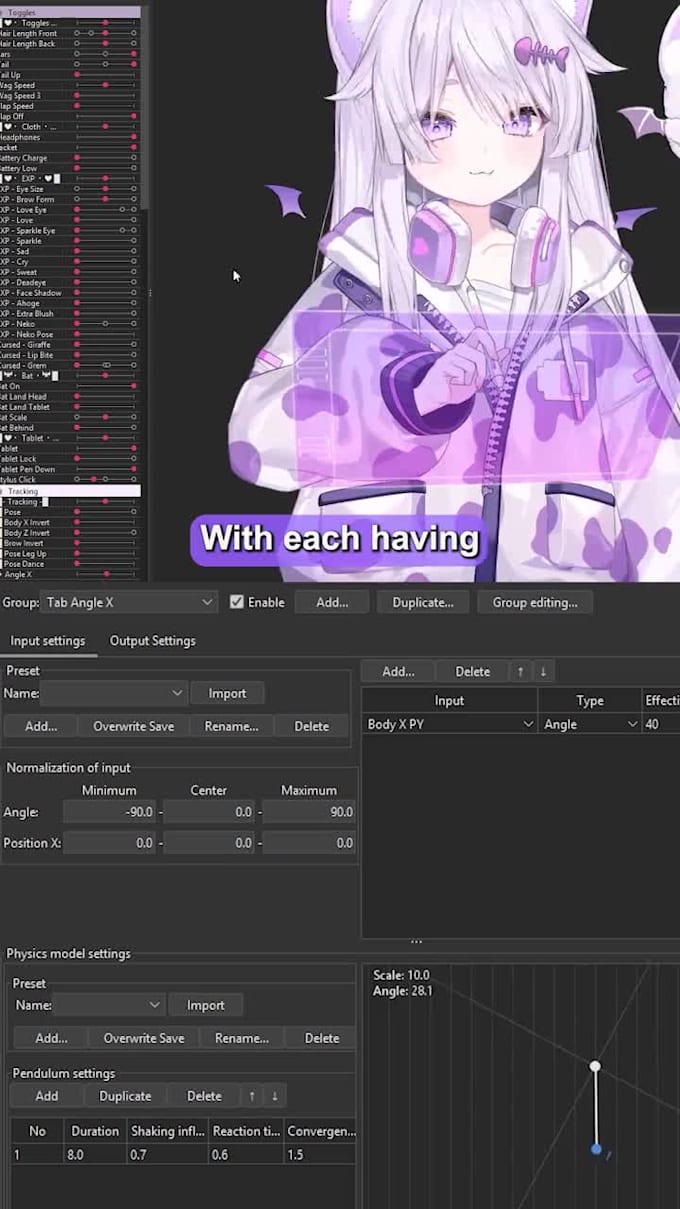 Design live 2d vtuber character or model avatar, rig live 2d vtuber ...