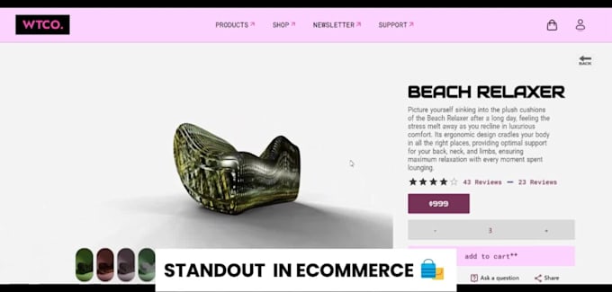 Nuhash_web: I will create 3d ecommerce store with next js mongodb three js  blender for $480 on
