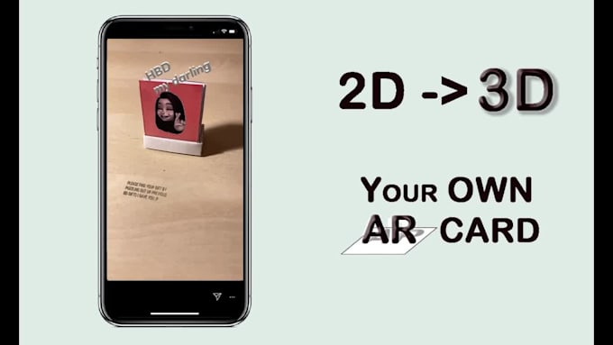 Create ar birthday cards with qr code or customised image by ...
