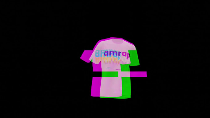 create a 3d tshirt animation of your design