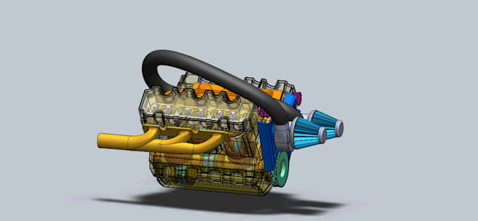 do 3d model mechanical design by solid works