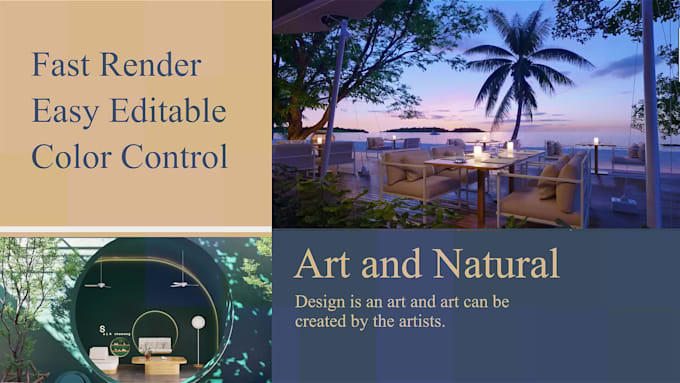 design and render 3d interior