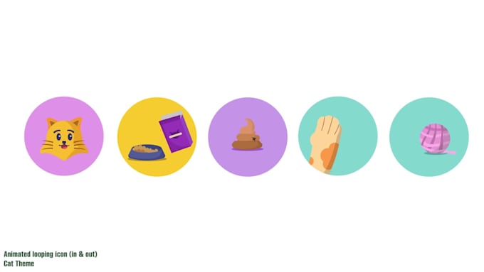 Create 5 animated flat vector icons by Lutfinr | Fiverr