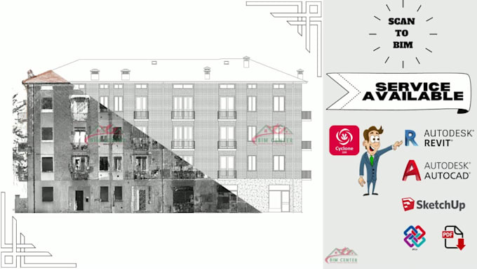 do scan to bim point cloud to autocad 2d drawings and revit model