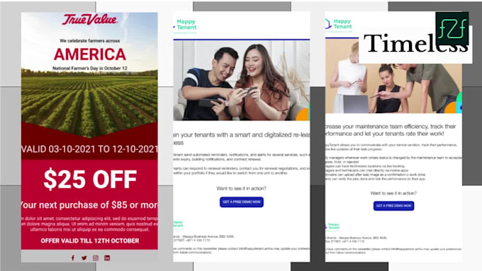design a professional email template for you