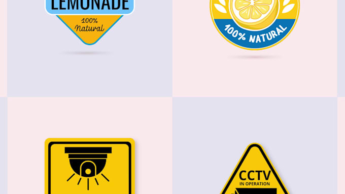 do custom sticker and clean badge design in 1 hour