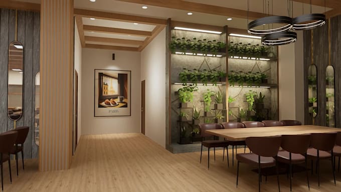 3d design and renders 3d for stores, cafe, restaurant