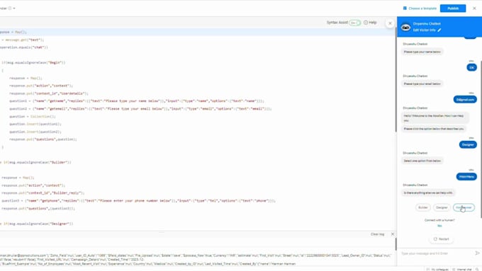 provide business solutions and automations in zoho