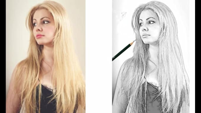 pencil sketch portraits and illustrations
