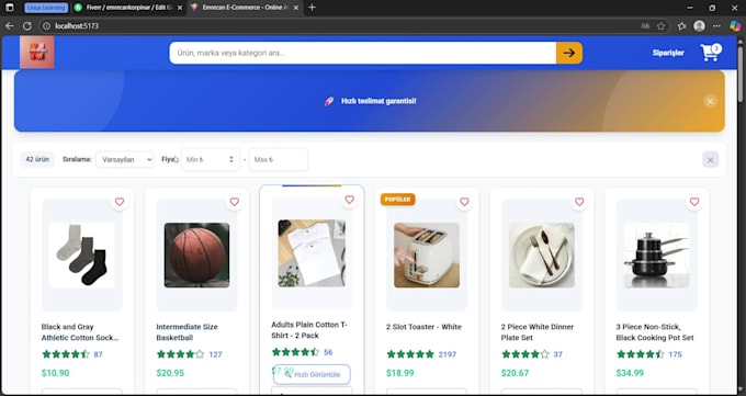 develop and deliver a complete functional website