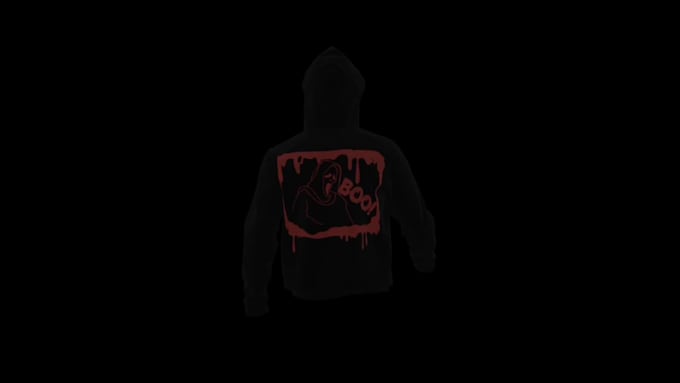 create a 3d hoodie animation of your design
