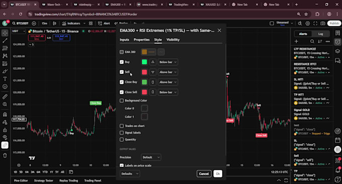 create custom tradingview pine script indicators or strategies