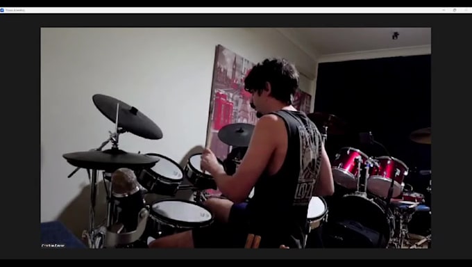 teach you drums via a zoom call