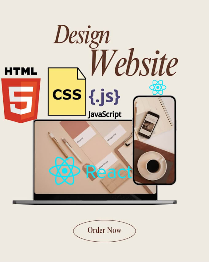 be your frontend web developer using HTML, CSS, js and react