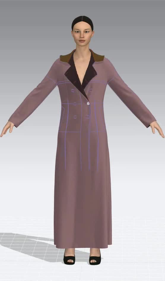 ladies sewing pattern clo 3d fitting