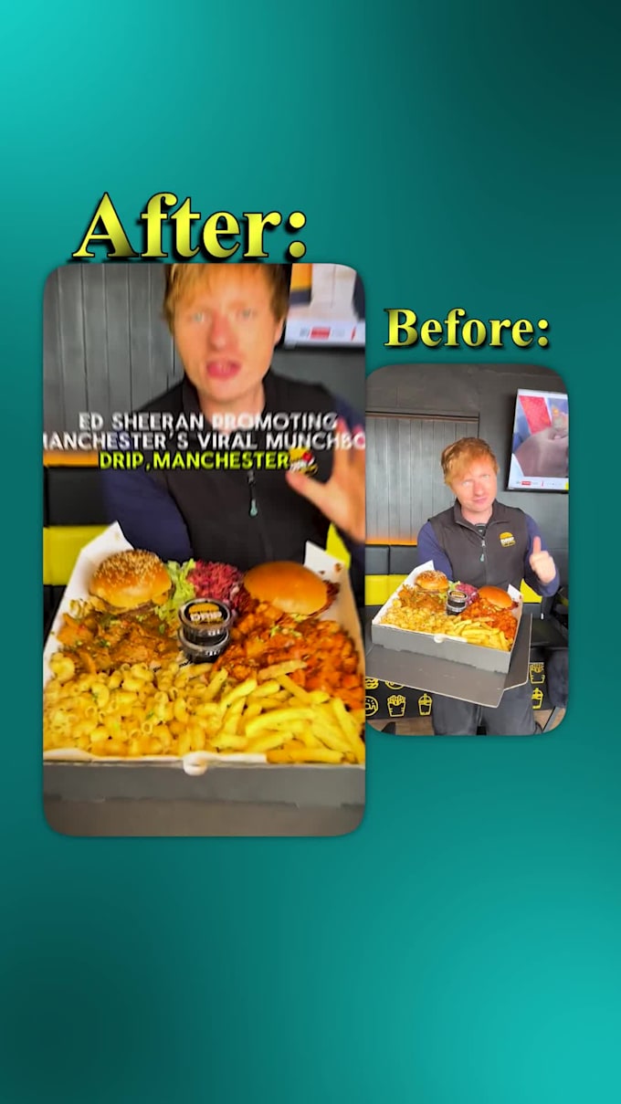 video editing short form videos for restaurants
