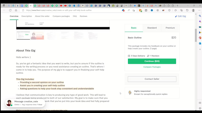 create or edit your self help book outline