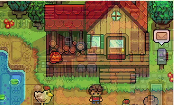 Design retro 8bit 16bit pixel art backgrounds, character rpg game ...