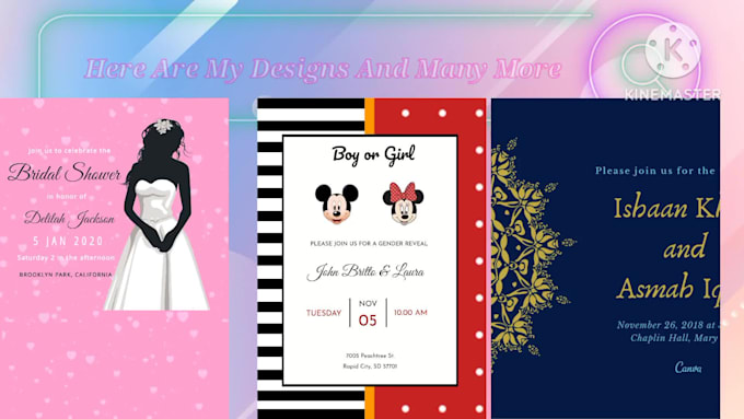 Invitable Card Design an invitation card for birthday, party etc by Creativity2011 ...
