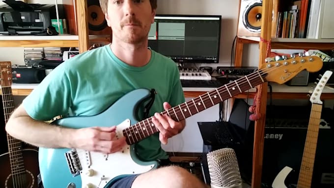 record a rhythm funky guitar on your song
