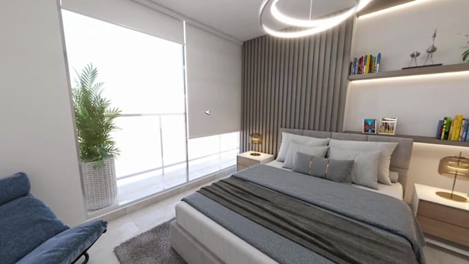 model and render in a 360 image