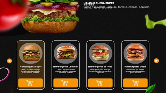 make digital menu video or animated board menu screen