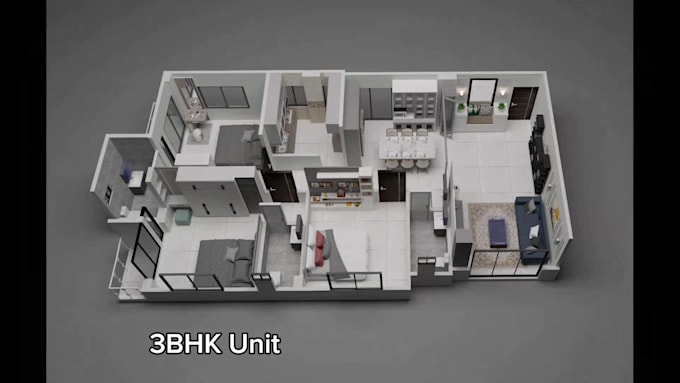 make 2d, 3d floor plan render and 3d rendering
