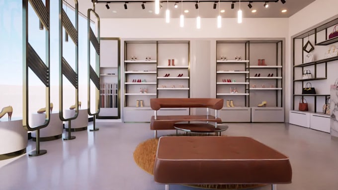 3d model and render your retail stores, shops or interiors