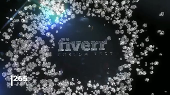 make falling luxury diamonds logo animation