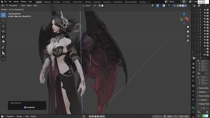 add 3d rig, do 3d character or model rigging in blender