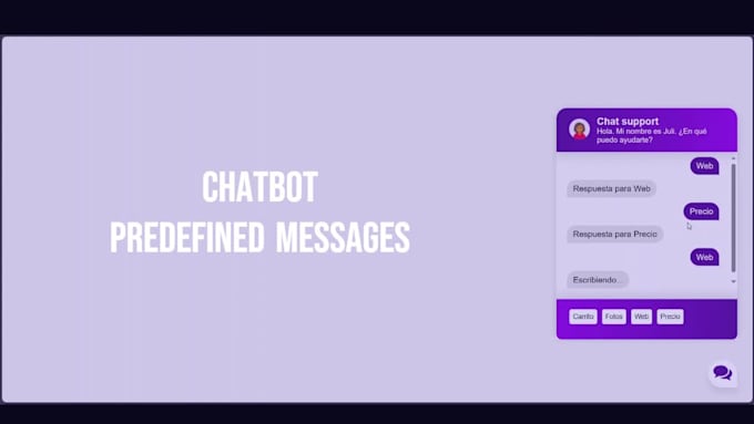 Chatbot predefined messages for websites by Matute_e | Fiverr