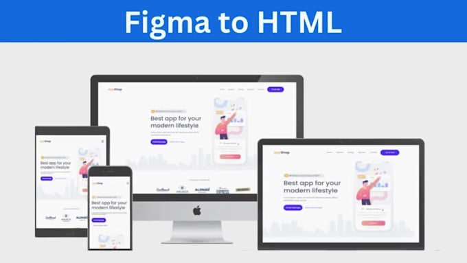 convert figma to HTML figma to react with tailwind responsive website