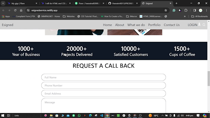 create a landing page for your business