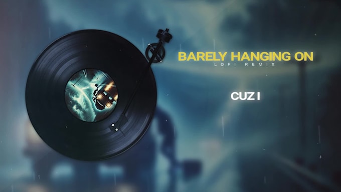 make youtube visualizer lyric video vinyl style