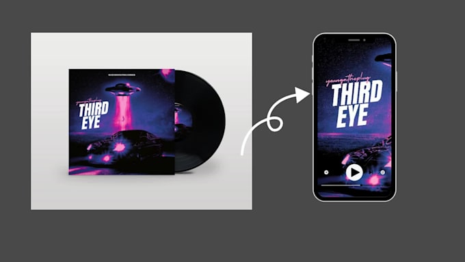 create a spotify canvas video, lyric video, album cover