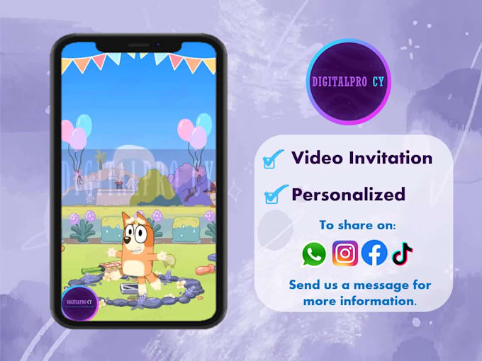create birthday video invitation