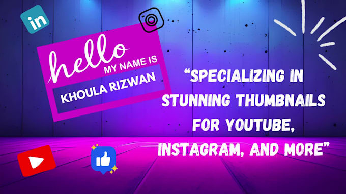create best eye catchy amazing thumbnails design