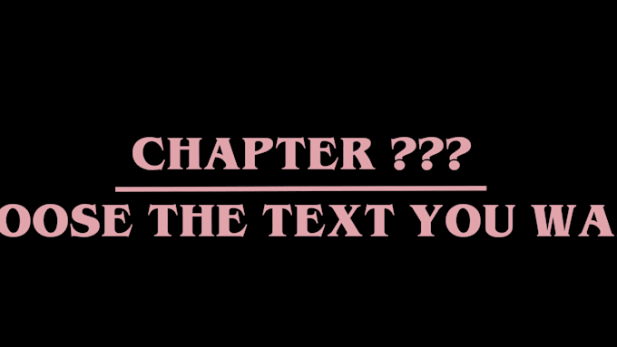 make you an episode title like in stranger things
