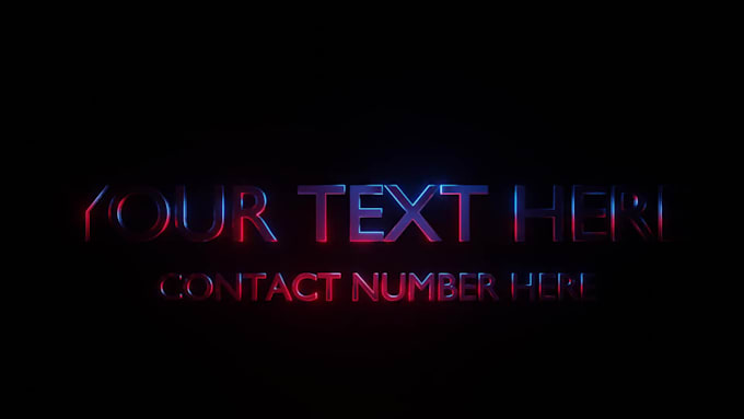 create ur name or text in 3d lighting animation