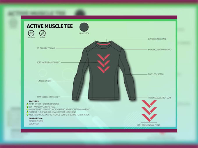 design fashion design sportswear and activewear tech pack