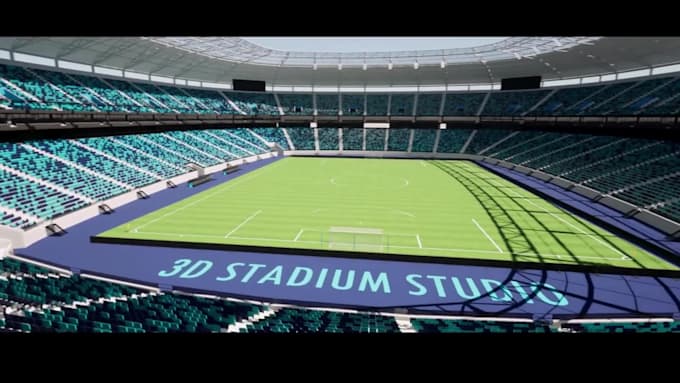 create realistic 3d stadium animation and architectural visualization